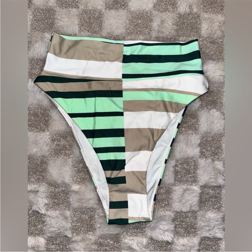 Aerie swim Striped High-Waisted Bikini Bottom size XS